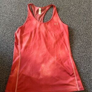 Red tie dye tank top